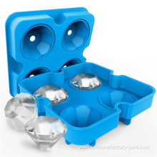 Silicone Ice Cube Trays Diamond Molds